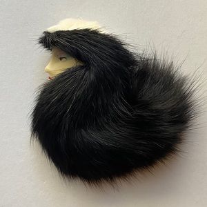 Vintage Art Deco Lady Face Brooch